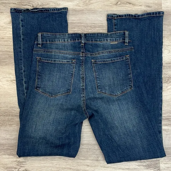 tractr Dark Wash Blue Wide Leg Women's Stretchy Jeans Size 4/27 - Image 3