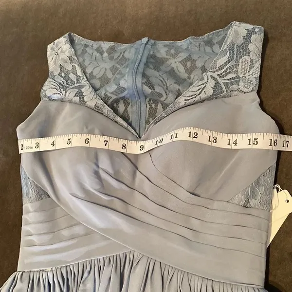 Women’s Full Length V-Neck Chiffon Bridesmaid Party Dress Size 2 NWT - Image 10