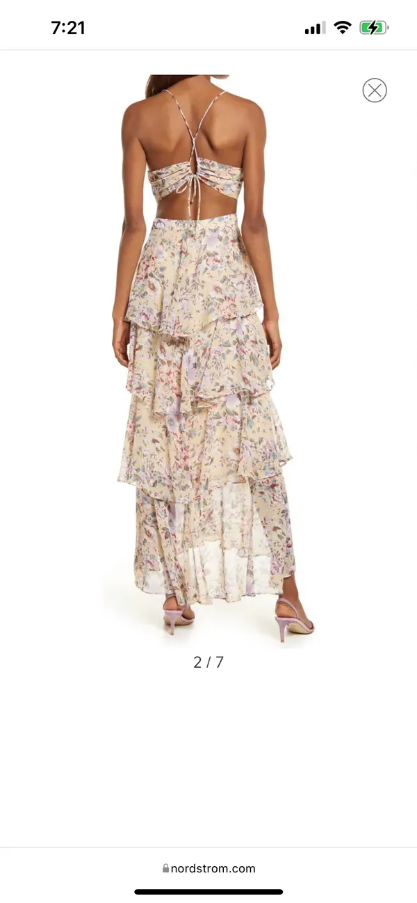 ASTR Floral Ruffle Maxi Dress - Image 4