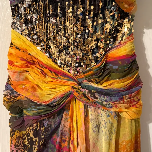 Tony Bowls‎ Colorful Strapless Formal dress size 4. C28 - Image 8