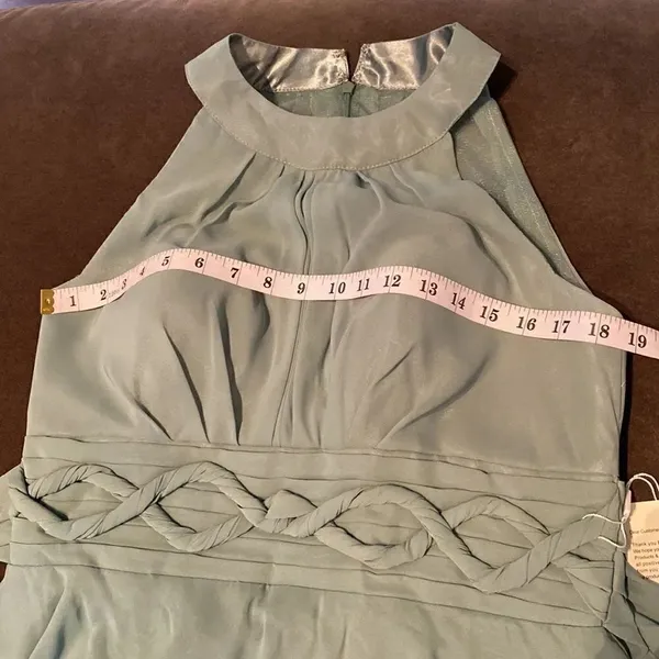Women’s Halter Neck Chiffon High Low Prom Party Bridesmaid Dress Size 12 NWT - Image 9