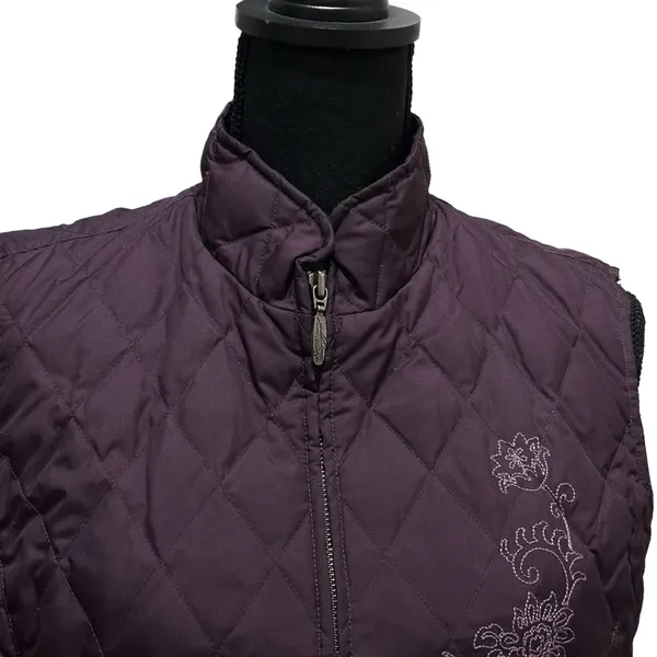 Eddie‎ Bauer Women Medium Premium Quality Goose Down Quilted Puffer Vest - Image 3