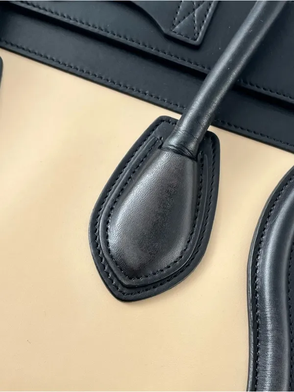 Celine Luggage Tote Tricolor Leather Micro Top Handle Handbag - Image 5