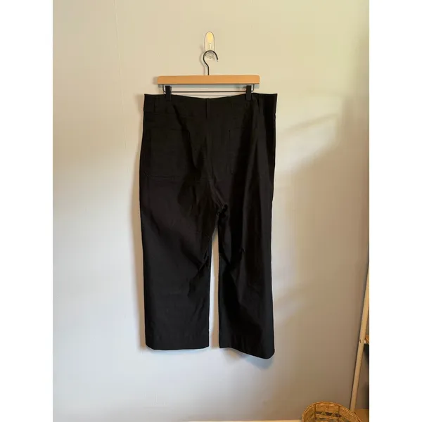 Anthropologie Maeve The Colette Magic Fabric Crop Wide-Leg Pants size 34 - Image 6