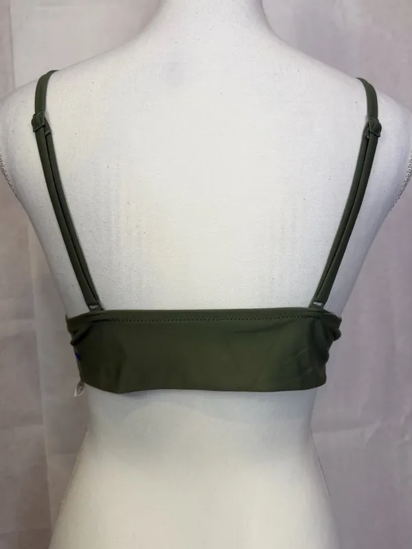 aerie Olive Green Lightweight Shirt-Style Bikini Set - Image 6