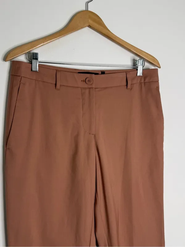 WILDFANG The Empower Trouser Pants Size 10 Dusty Pink Stretch Tailored - Image 3