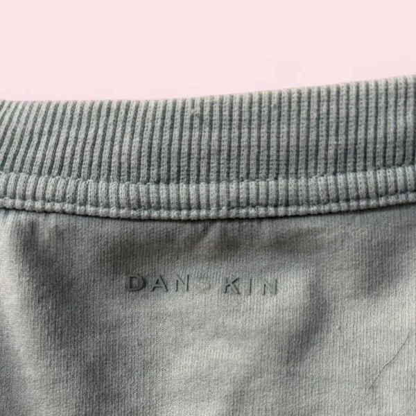 Danskin Women’s Danksin Crewneck Cropped Sweatshirt Oversized Mint Large - Image 5