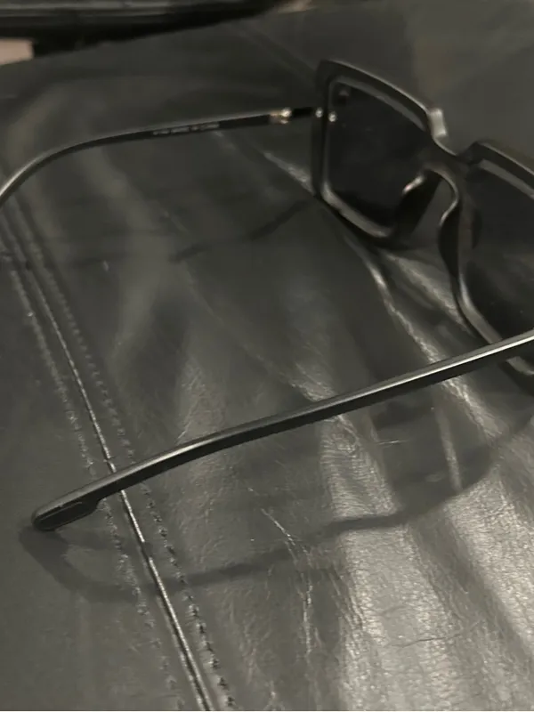 Oversized Square Sunglasses in Black - Image 9