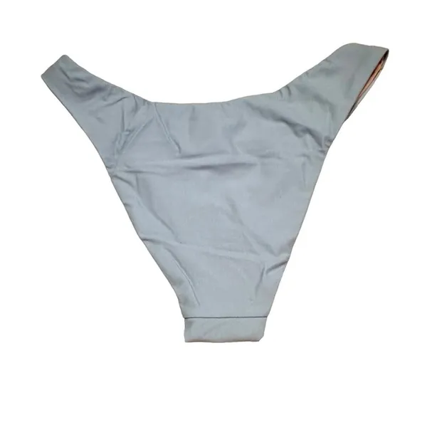 J. Crew Curved-Waist‎ Cheeky Bikini Bottom in Light Blue Sz S NEW - Image 2
