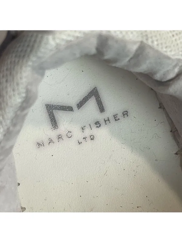 Marc Fisher Janette White Espadrille Platform Sneakers Suede Mesh Summer 7.5 - Image 9