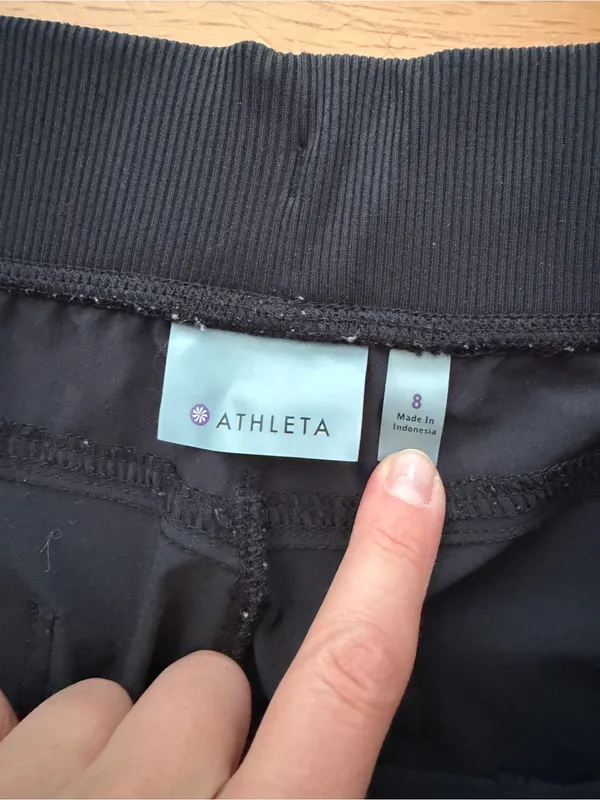 Athleta Black Stretch Joggers Size 8 Gap - Image 5