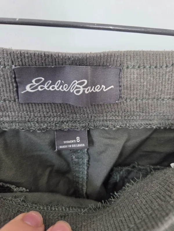 Eddie Bauer Women's Laid-back Twill Jogger Pant Dark Cool Green Size 8 Medium - Image 4