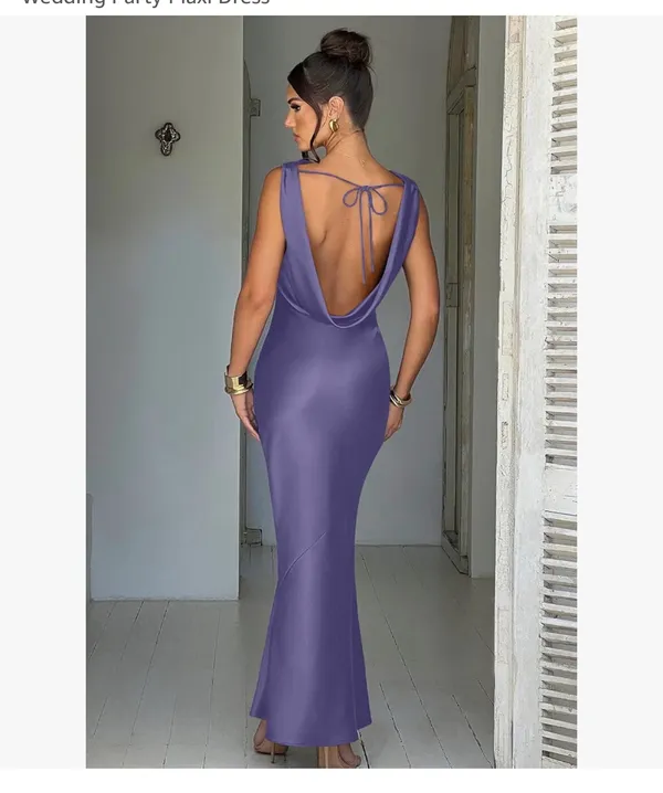 Satin cocktail dress - Image 2