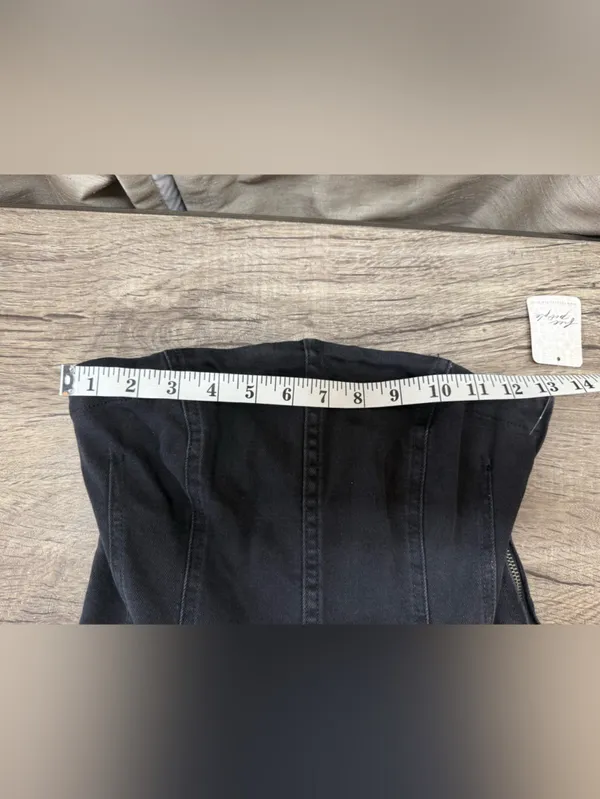 Free People black denim jumpsuit size xs NWT - Image 6