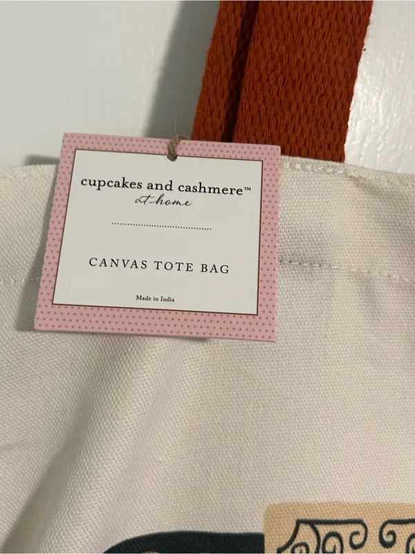 NEW Cupcakes & Cashmere Horror Book 100% Cotton Canvas Halloween Tote Bag - Image 3