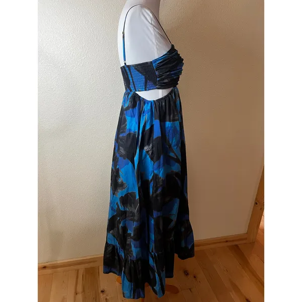Hutch Mabel Cutout Cotton Fit & Flare Maxi Dress NEW WOMENS XS - Image 4