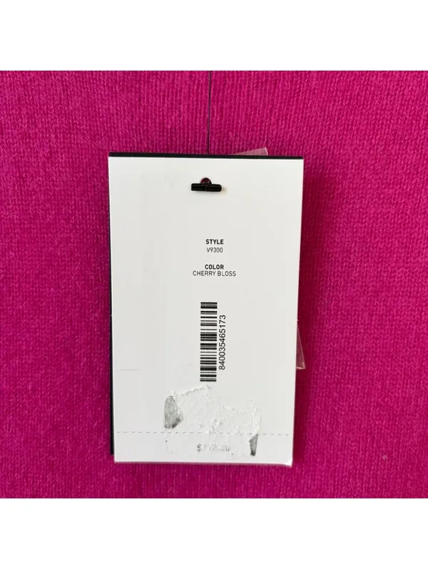 C By Bloomingdale’s 100% Cashmere Crewneck Sweater Size Small Cherry Blossom - Image 6