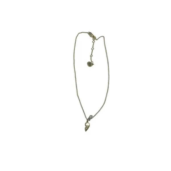 Necklace stainless‎ Silver tone heart 18 inch lobster claw adjustable clasp - Image 2