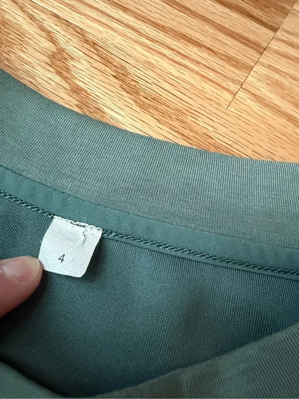 Lululemon Softstreme Perfectly Oversized Cropped Crew Green Size 4 As-Is Stains - Image 7