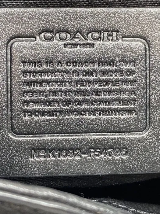 Coach Billie Black and Charcoal Signature Drawstring Backpack - Image 5