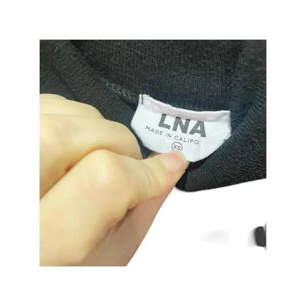EVEREVE‎ LNA Lyra Brushed Longsleeve back Turtleneck Top Size XS. Sheer Panel - Image 4