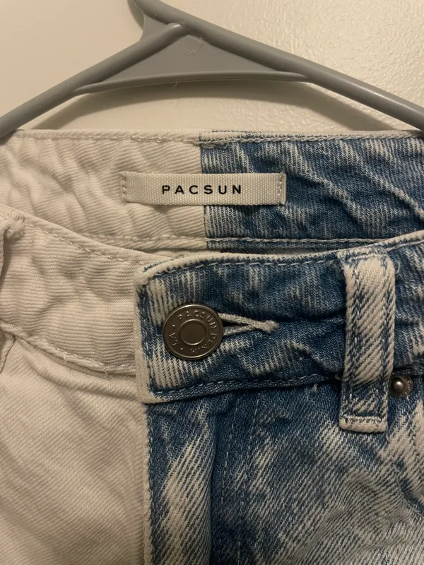PacSun Color Block Split Jean Shorts - Image 3