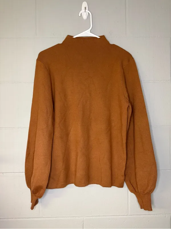 NWT Baltic Born Sutton Sweater Top in Brown Women’s Sz Medium Mock Neck Sweater - Image 3