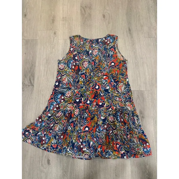 Roz & Ali Paisley Floral Dress 2X Boho Flowy Tiered Sleeveless Plus - Image 8