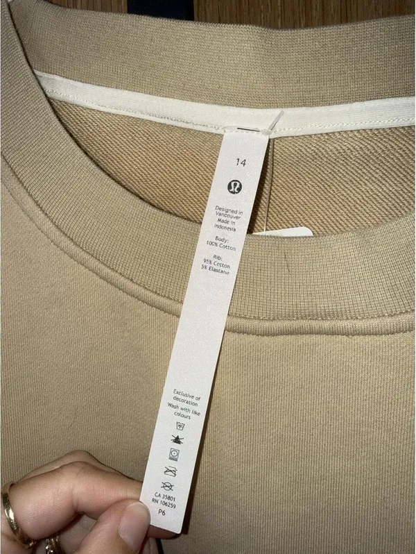 Lululemon Perfectly Oversized Crew sweatshirt in the color Trench. - Image 3