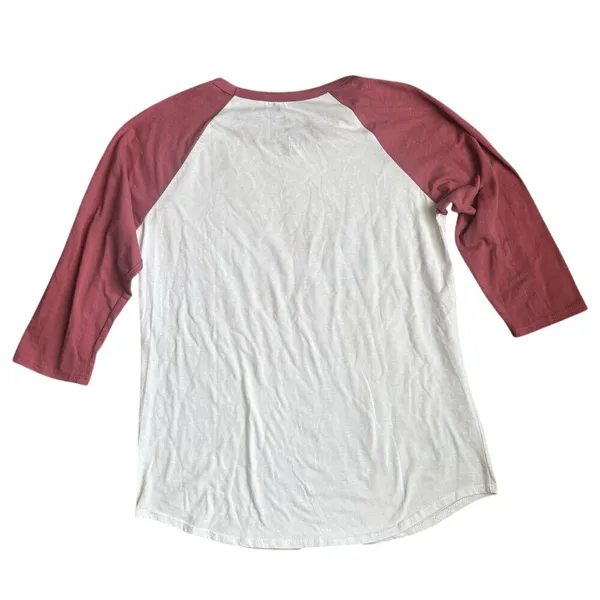 Disney Parks Authentic Original Pink And White 3/4 Length Sleeve Shirt.‎ Size S - Image 5