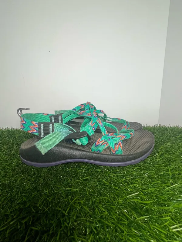 Chacos Z Strap Sport Sandals Women’s Size 4 Green Multicolor Hiking Outdoor Sandals - Image 3