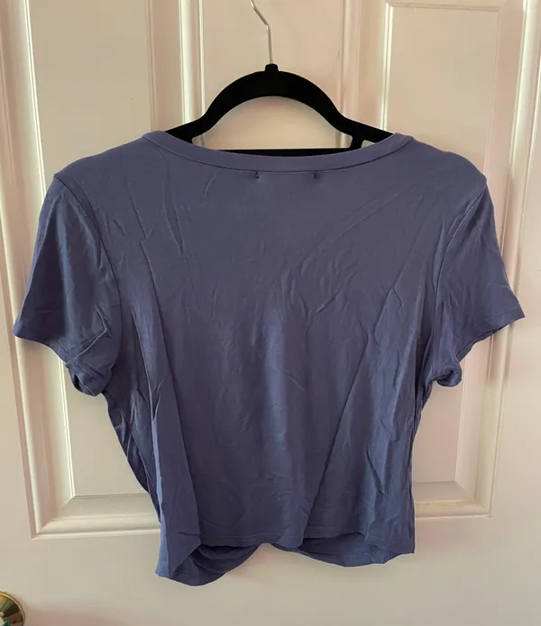 Purple Cropped Shirt Size M - Image 2
