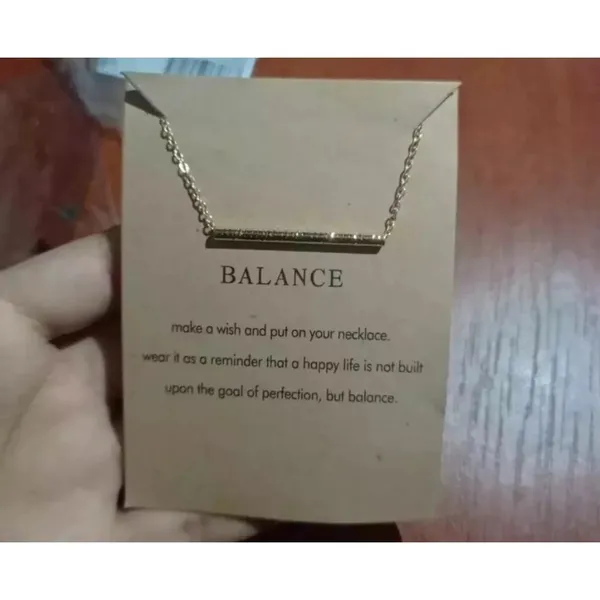 Boutique NEW Balance Bar Necklace Gold Minimalist‎ Pendant Delicate Chain Jewelry Gift - Image 9