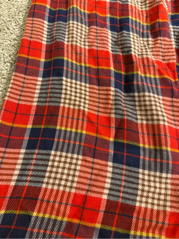 aerie Red Navy Plaid Flannel Skater Pajama Pants - size XL - Image 3