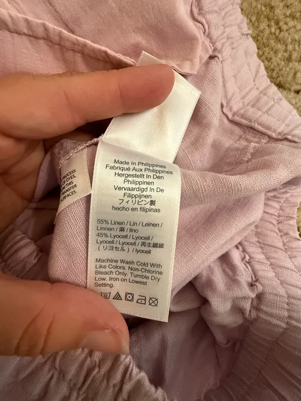J.Crew Seaside Linen Blend Pull On Shorts Pink Size Small - Image 4