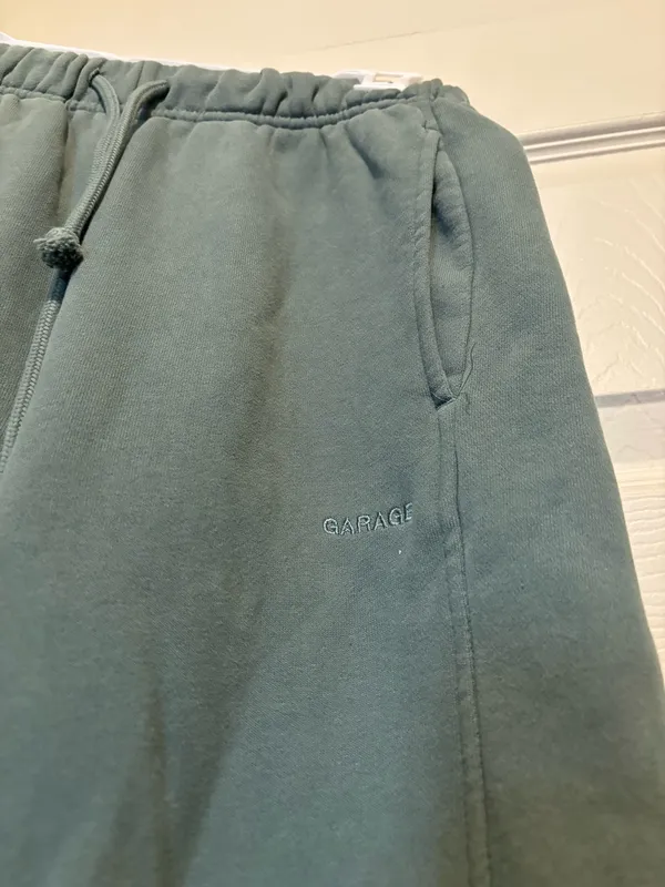 Garage Sage Green Flare Sweatpants - Image 4
