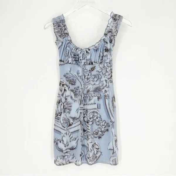 NWT Urban Outfitters Kimchi Blue Bianca Mesh Mini Dress Women's XS Blue Coquette - Image 3