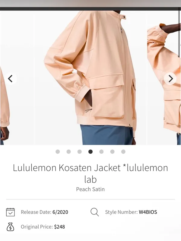 Lululemon lab Kosaten jacket peach satin XS nwot - Image 4