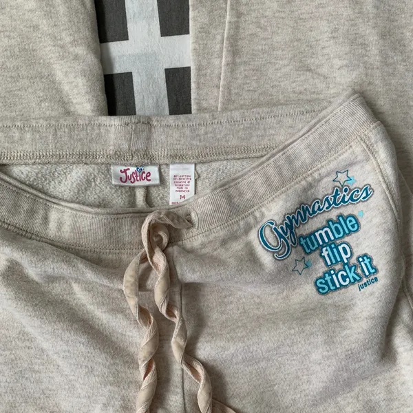 Justice Beige Sweatpants - Image 4