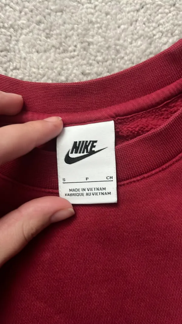Nike Crewneck Sweatshirt Women’s Burgundy Pullover Oversized - Image 3