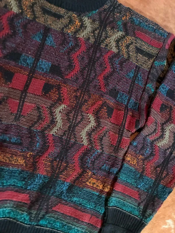 Expressions NYC Expression International Coogi style knit sweater No size tag best for a men's small or women's medium No flaws - Image 2