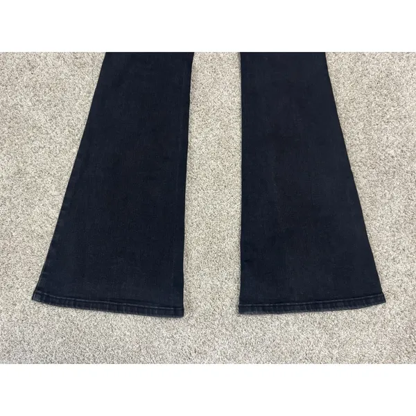 We The Free People Jayde Flare Jeans Onyx Black High Rise Stretch Denim Sz 31 - Image 7