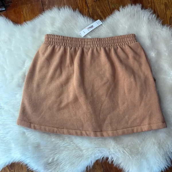 PINK Victoria's Secret Tan & White Elastic Waist Skort - Image 6