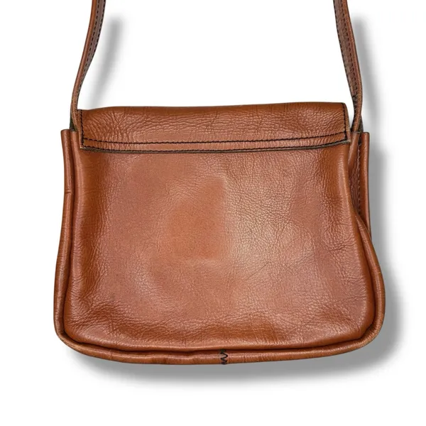 Vintage Genuine Leather Shoulder Bag Single Strap & Pockets‎ Made In Columbia - Image 5