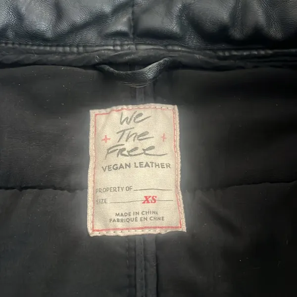 Free People Dolman Quilted Jacket Black Leather - Image 2