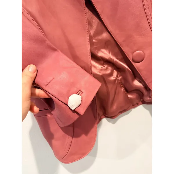 Arden B Y2K Faux Leather Blazer M - Image 7