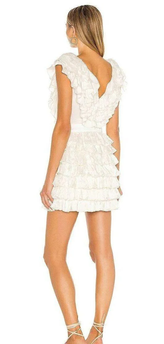 Majorelle Theodore Mini Dress in White - Image 4