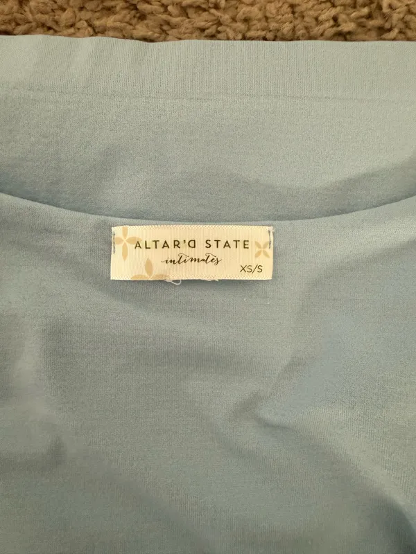 Light Blue Altar'd State Top Short Sleeve - Image 3