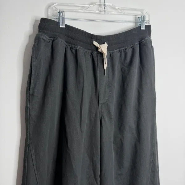 Aerie Soft Landing‎ Trouser Smoked Gray Loose Fit Super Wide Leg Large Short - Image 8