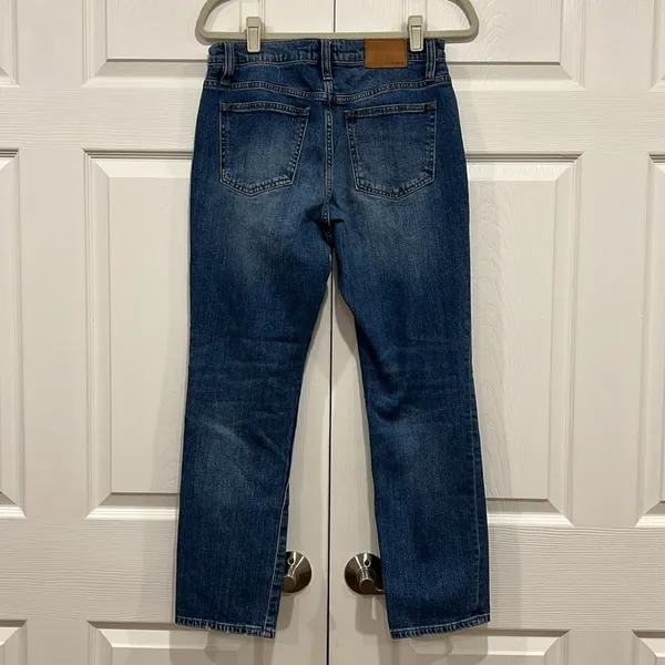 J. Crew Slim Broken-in Boyfriend‎ Distressed Blue Denim Jeans Womens Size 27 - Image 3